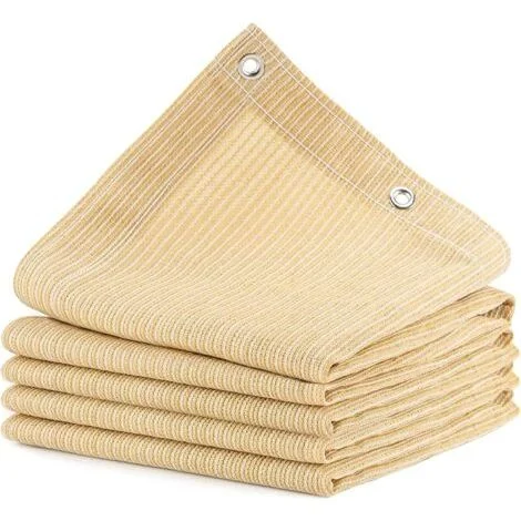 Vela ombreggiante rettangolare (2x2 m), protezione solare, protezione UV al 95%, tendalino per auto con corde e fascette per giardino, patio, balcone, campeggio, pergola, sabbia