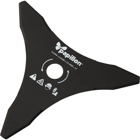 LAMA TRE DENTI PER DECESPUGLIATORE 255MM PAPILLON- DISCO IN ACCIAIO