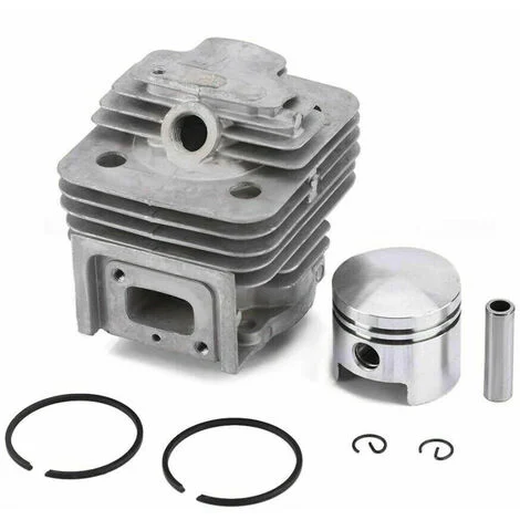 Cilindro pistone decespugliatore trivella 52CC con fasce spinotto guarnizione 18