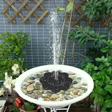 Nuova fontana solare, fontana per uccelli da 1,5 W, decorazione da giardino, decorazione da giardino, fontana solare, per mini laghetti all'aperto