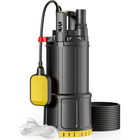 Wiltec Pompa sommersa, 850W 5000 l/h, prevalenza 20 m, Elettropompa a immersione per pozzi e cisterne