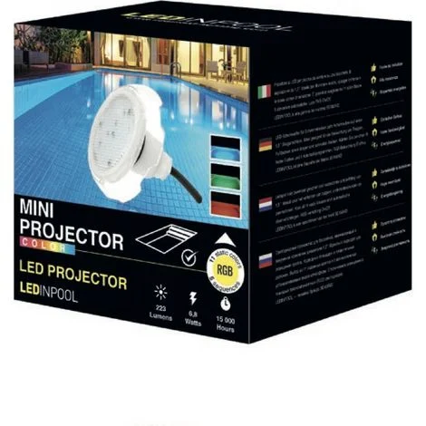 Mini lampada led per piscina con luce bianca da 5,4 w
