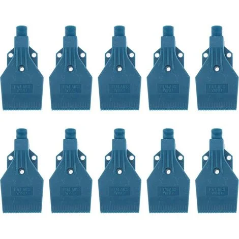 10 ugelli per soffiatore d'aria in plastica ABS con foro da 1/4" e soffiatore d'aria blu