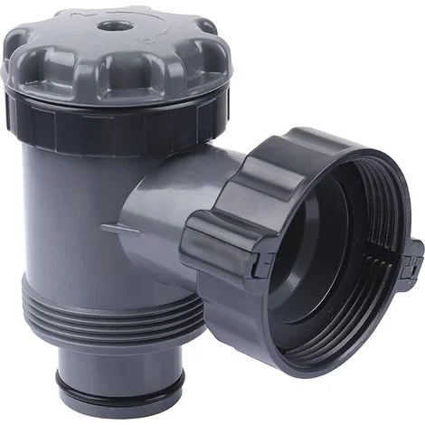 Rubinetti di ingresso e uscita + pompa di filtraggio per piscina – compatibile con tubi da 38 mm, confezione da 2 pezzi