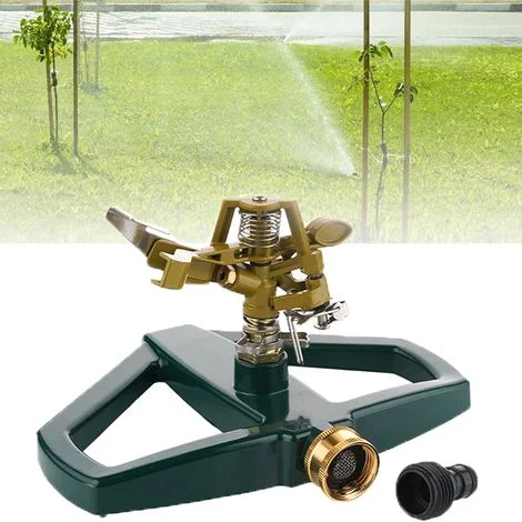 Irrigatore da giardino rotante a 360 gradi, irrigatore automatico da giardino con copertura regolabile su un'ampia area