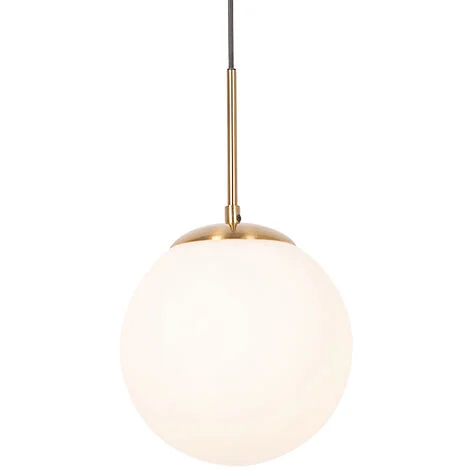QAZQA Lampada a sospensione flore - Design - Acciaio,Vetro - Oro/Ottone - Sfera/Oblungo Max. 1 x Watt