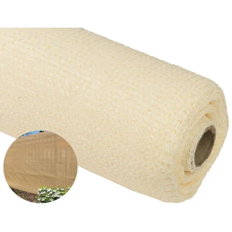 Rete Ombreggiante 1x10 mTelo Ombra 95% beigeFrangivista Recinzione GiardinoTessuto Ombra Privacy Antistrappo Antivento