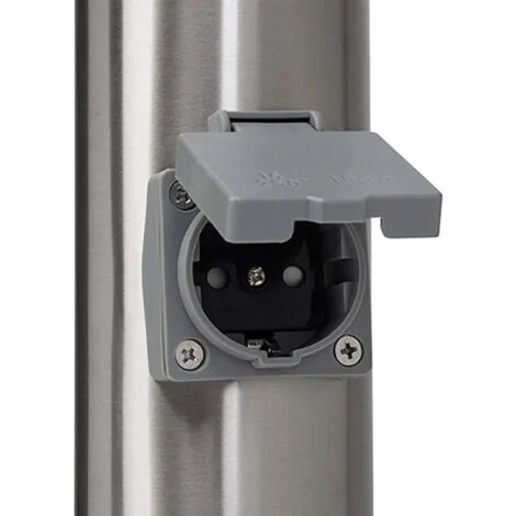 Brilliant 43693/82 Chorus Lampada da terra per esterni Lampada a risparmio energetico E27 10 W acciaio inox