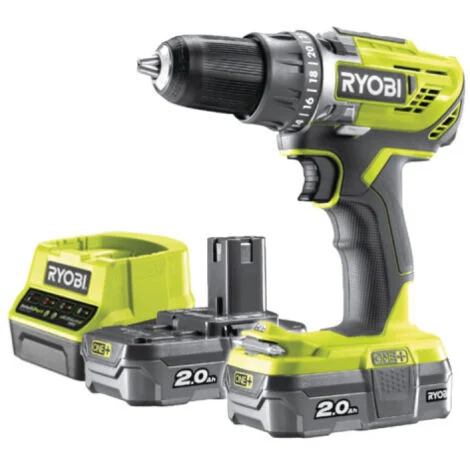 Ryobi R18DD3-220S Trapano Avvitatore 18V Con 2 Batterie Da 2.0 AhV