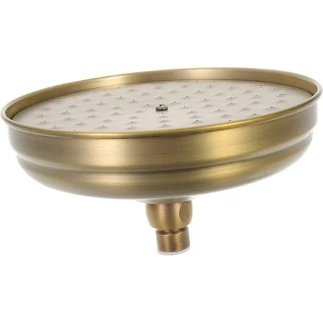 Soffione doccia rotondo in ottone anticato, 20 cm, accessorio da bagno, soffione doccia di ricambio, soffione doccia largo, soffione doccia (standard 1/2 pollice)