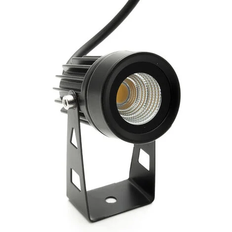 Faretto a led cob nero per esterno 3,5 watt con staffa orientabile da soffitto o parete a luce blu 360 lumen IP65