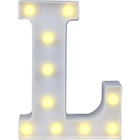 Lettere luminose a led alfabeto L luminoso per decorazione casa compleanni nozze festa bar eventi luce calda