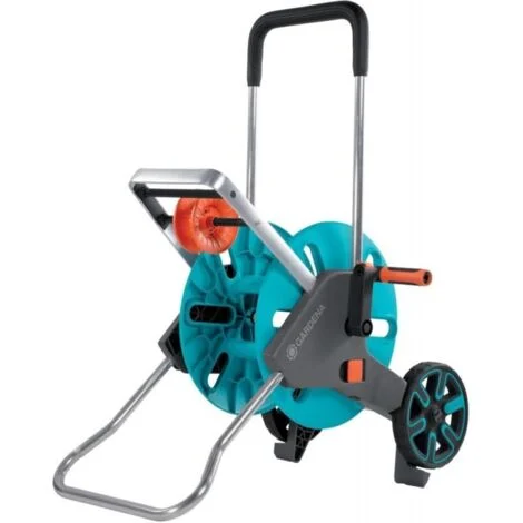GARDENA 18515-20 Schlauchwagen CleverRoll M Easy Carrello avvolgitubo 1 pz. Turchese, Arancione, Grigio