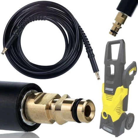 Tubo Alta Pressione 15m di Ricambio compatibile con Idropulitrice Kärcher K2–K7 – Click Connect, Nylon, 180 Bar, 60°C