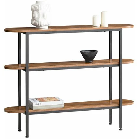 Tavolo Consolle da ingresso Tavolino stretto Tavolo decorativo Marrone 110x25x86cm FSB67-WS SoBuy