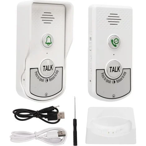 Campanello senza fili, citofono vocale wireless con portata fino a 1000 m, impermeabile IP54, con 6 mesi di autonomia in standby, sistema di sicurezza domestica.