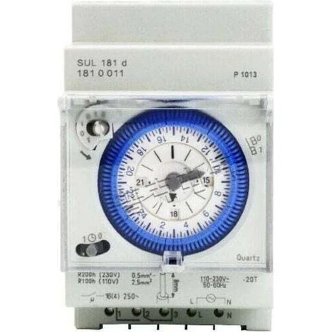 Timer meccanico programmabile da 24 ore, interruttore orario analogico per 110–220 V, ciclo giornaliero, regolazione a intervalli di 15 minuti, relè temporizzato per illuminazione, riscaldamento ed el