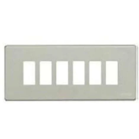 Placca resina Bticino Magic 6 moduli grigio 506L/6/R