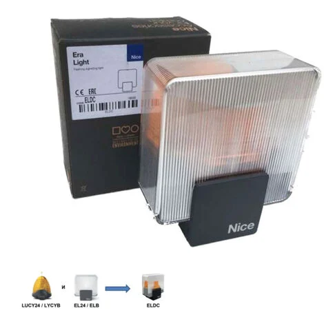 NICE ELDC Lampeggiante LED luce di segnalazione per automazione 24V con antenna integrata 433 Mhz
