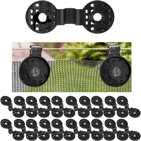 Confezione da 20 clip per rete ombreggiante per fissaggio traliccio per la privacy da giardino in canne per tende da sole esterne per terrazze esterne vela per teloni impermeabili rete esterna