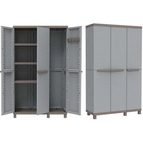 Terry Armadio C-Rattan 102a 3 ante e 3 ripiani L102 x P39 x H170