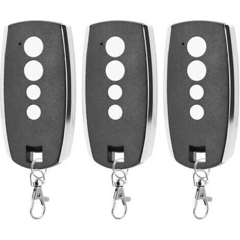 Set di 3 telecomandi 433,92 MHz – Compatibili con King Gates Stylo 4K – 4 canali – Telecomando a codice variabile per porte da garage