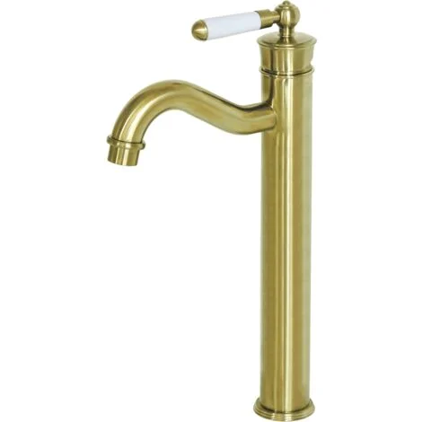 Essebagno Leeds Miscelatore retrò per lavabo alto oro spazzolato