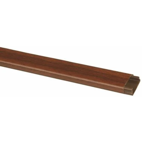 Canale portacavo adesivo ad 1 via - 20 x 10 mm - 2 metri Legno scuro