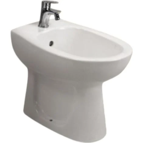 Bidet Gemma 50,5x28,8 cm staccato da muro monoforo in ceramica
