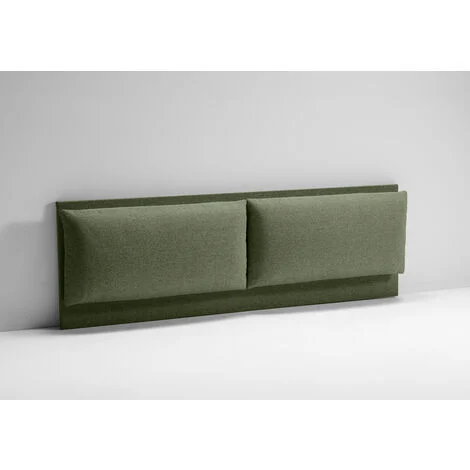 EVERGREENWEB - Testata Letto Matrimoniale Imbottita, Testiera di Tessuto antimacchia con cuscino imbottito in Foam, interno in puro legno. Testata letto muro, Realizzata in Italia - VERDE OLIVA