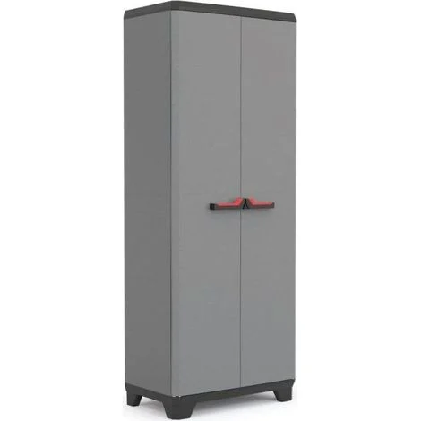Armadio portascope lucchettabile a 2 ante e 3 ripiani regolabili Basic Stilo Keter