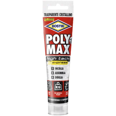 Bostik Poly Max High Tack Express colla di montaggio trasparente tubo 115gr