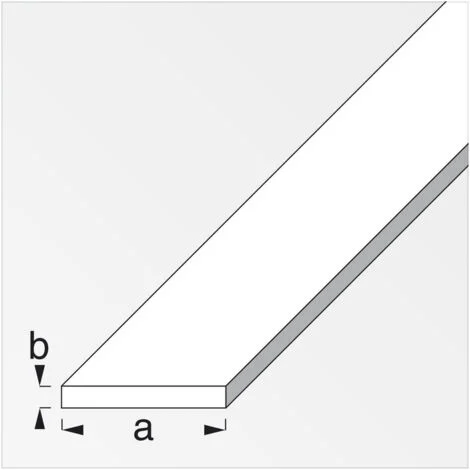 PROFILO BIANCO H.200 PIATTO 15X2. Prezzo per 1 pezzo.