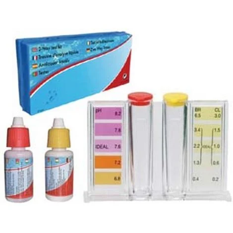 Kit tester cloro, ph e bromo con reagenti liquidi ml.20x2