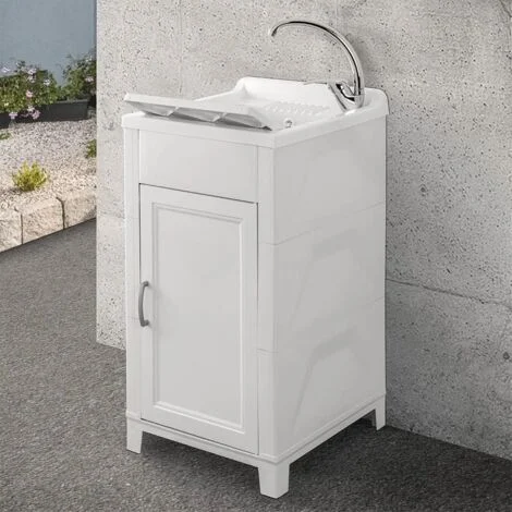 Lavatoio da esterno 45x50 con vasca e asse lavapanni in kit montaggio