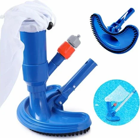 [NON UTILIZZATO] Aspirapolvere per piscine fuori terra, aspirapolvere portatile per la pulizia delle piscine con sacco di sabbia e spazzola, accessorio per fontana da laghetto (senza asta)