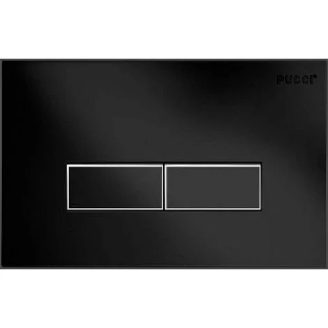 Placca nera super sottile scarico cassetta incasso eco 80170581 pucci