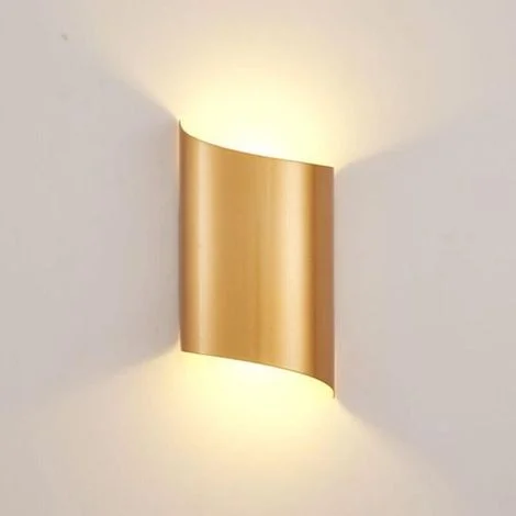 Applique da interno bianca, applique da parete bianco caldo per camera da letto, applique a LED, applique da parete dorata -Crezuo