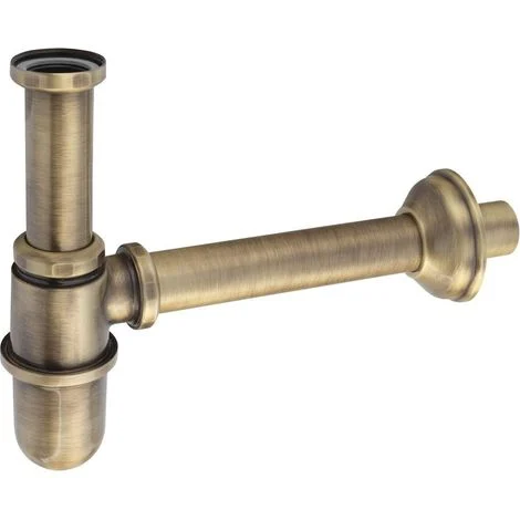 Sapho Reitano Rubinetteria Antea - Sifone per lavabo, scarico 32 mm, bronzo 9596