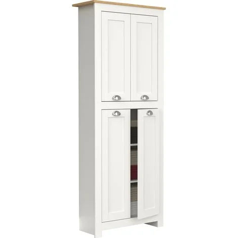 Arredamento da bagno in legno corridoio armadio da bagno Balusa 184x72x32 - VCM