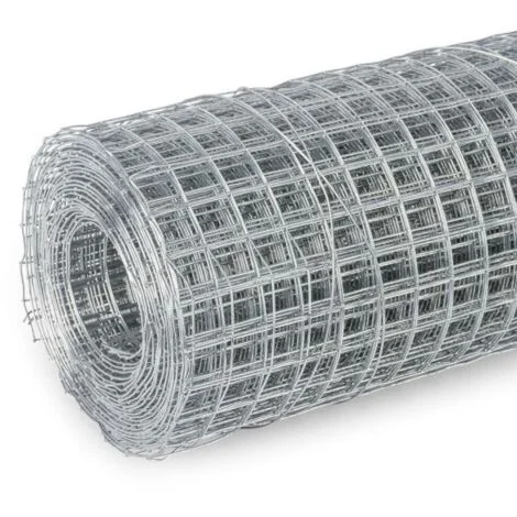 Rete Metallica 0,5X5 M 100% Acciaio Zincato Elettrosaldato Rete Recinzione Reticolato 6X6MM