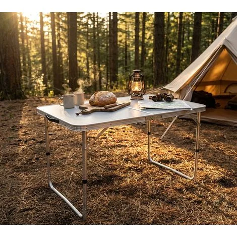 tavolo pieghevole salvaspazio in alluminio cm 120 x 60 x 68 h