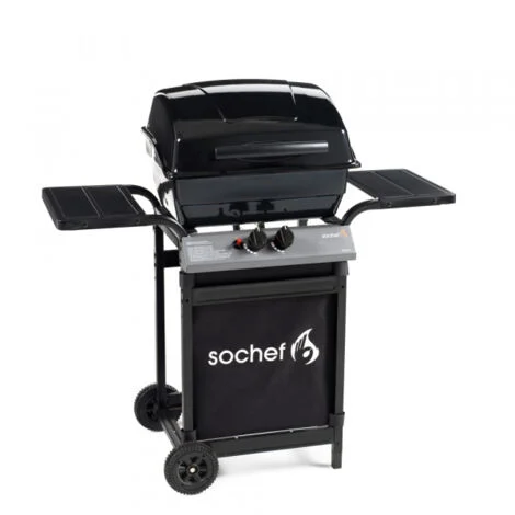 Barbecue a gas Sochef Pepito cottura a pietra lavica con ruote