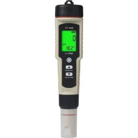 Misuratore di pH e cloro 7 in 1 per piscine, tester di pH, cloro, salinità, ORP, TDS, EC e temperatura, tester di qualità dell'acqua ad alta precisione con funzione ATC per piscine, acqua potabile, ac
