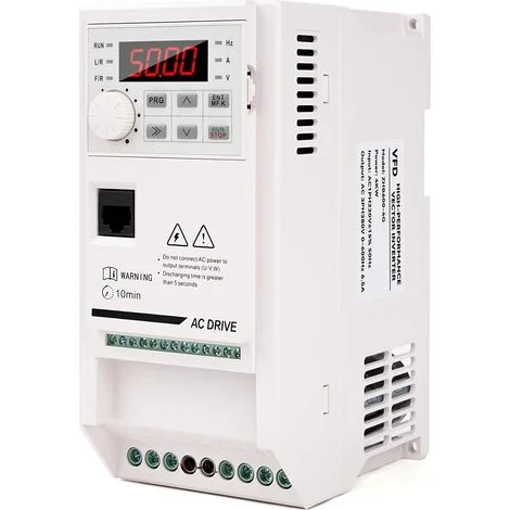 Inverter di frequenza VFD da 4 kW, trasformatore da 220 V a 380 V, regolatore di velocità per motore, ingresso monofase 220 V, uscita trifase 380 V, convertitore di frequenza CNC ZHB600-4KW con cavo d