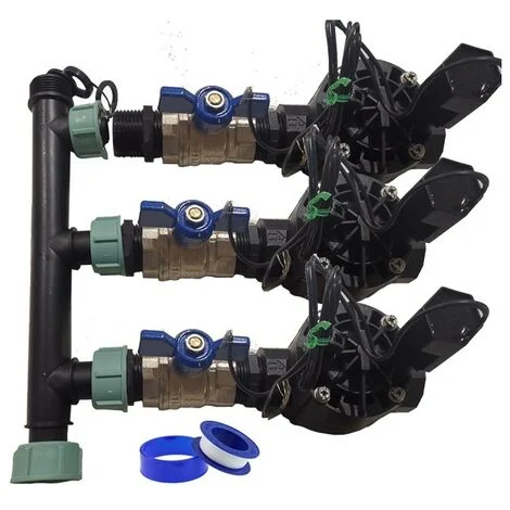 Sistema di Irrigazione Automatica a 3 Zone con Elettrovalvola Rain Bird HV 1'' 24v