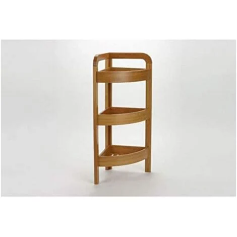 Scaffale angolare a 3 livelli 23cm in bambù - 5five