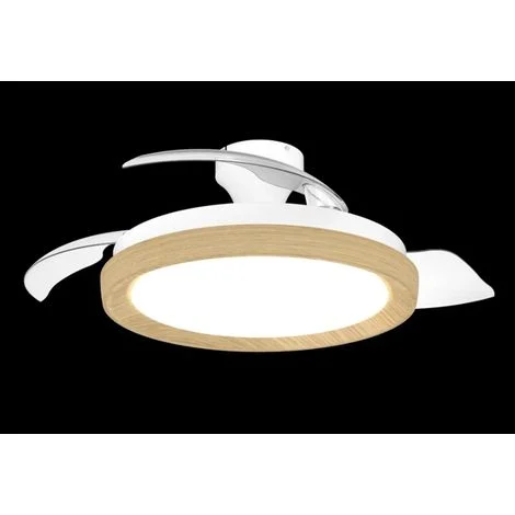 Philips ventilatore da soffitto led dimmerabile 28w 35w dc philips blisswoodim legno