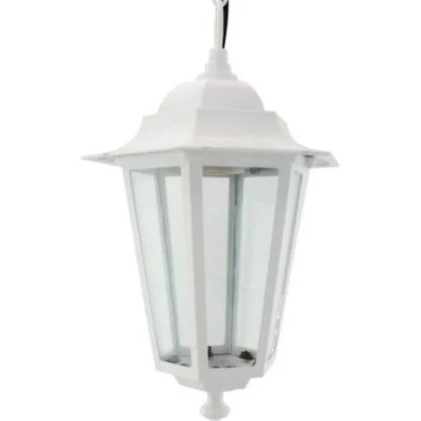 Lanterna da Giardino Alluminio Sospensione E27 60W Bianco GSC 000700075