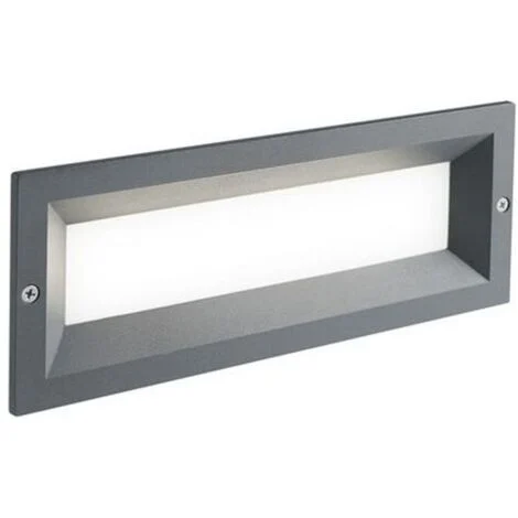 Faretto Segnapassi a Incasso da Esterno a LED 12W da Parete Aperto Sovil Mask Grigio